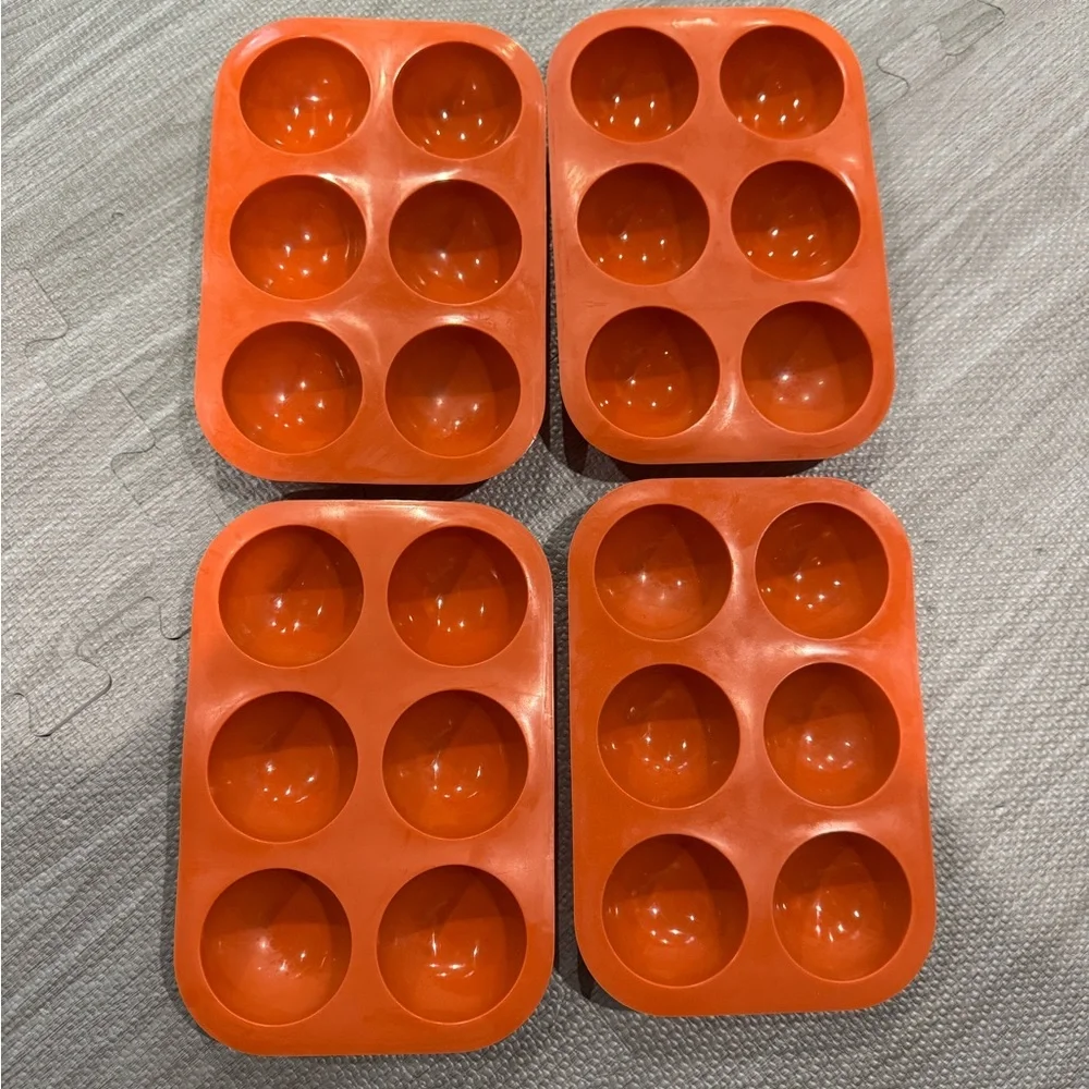 Semi sphere silicone mold 4 pack. 2” Diameter.